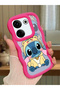 Shockproof Simple Red Silicone Phone Case Stitch Pattern Compatible with Tecno Camon 20 - 2
