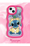 Shockproof Simple Red Silicone Phone Case Stitch Pattern Compatible with iPhone 14