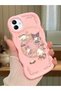 Simple Pink Silicone Phone Case Kitty Pattern Compatible with Samsung Galaxy M13 Shockproof - 2