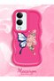 Simple Red Silicone Phone Case Butterfly Pattern Shockproof Compatible with Vivo Y19