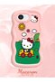 Shockproof Simple Pink Silicone Phone Case Hello Kitty Pattern Compatible with iPhone 17E