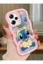 Simple Pink Silicone Phone Case Stitch Pattern Compatible with Redmi Note 12 Pro 5g Shockproof - 2
