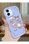 Simple Blue Silicone Phone Case Kitty Pattern Compatible with Samsung Galaxy A06 Shockproof - 2