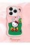 Simple Pink Silicone Phone Case Compatible with Tecno Spark 20 Pro Shockproof Hello Kitty Pattern
