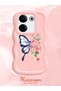 Simple Pink Silicone Phone Case Butterfly Pattern Shockproof Compatible with Tecno Camon 20