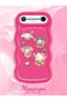 Simple Red Silicone Phone Case Kitty Pattern Compatible with Tecno Pova Slim Shockproof