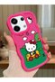 Simple Red Silicone Phone Case Compatible with Redmi Note 13 Pro 5g Shockproof Hello Kitty Pattern - 2