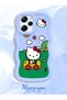Simple Blue Silicone Phone Case Compatible with Poco X5 Pro 5g Shockproof Hello Kitty Pattern