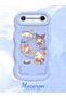 Simple Blue Silicone Phone Case Kitty Pattern Compatible with Tecno Spark Slim Shockproof