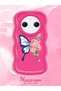 Simple Red Silicone Phone Case Butterfly Pattern Compatible with Redmi A3 Pro Shockproof