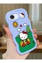Shockproof Simple Blue Silicone Phone Case Hello Kitty Pattern Compatible with iPhone 17E - 2
