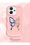 Simple Pink Silicone Phone Case Butterfly Pattern Compatible with Oppo Reno 14F Shockproof