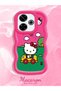 Simple Red Silicone Phone Case Hello Kitty Pattern Compatible with Poco M6 Shockproof