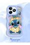 Simple Blue Silicone Phone Case Stitch Pattern Compatible with Realme Note 50 Shockproof