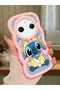 Simple Pink Silicone Phone Case Stitch Pattern Compatible with Redmi A3 Pro Shockproof - 2