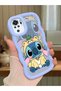 Simple Blue Silicone Phone Case Stitch Pattern Compatible with Xiaomi Redmi Note 10 4g Shockproof - 2