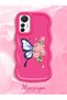 Simple Red Silicone Phone Case Compatible with Xiaomi Mi 12 Lite Shockproof Butterfly Pattern