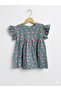 Printed Combed Cotton Ruffle Sleeve Robe Dress for Girls [Ages 1-9, 1 or 2 Years Older Can Order the Longer Version.] - 3