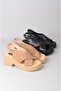 Seç 880015 genuine leather wedge heel sandal (heel: 7 cm, platform: 3 cm) mink suede - 8