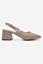 Women's Open-Back Pointed-Toe Heeled Sandals Ten Yanki̇ - 2