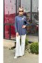 Oversize Denim Embroidered Shirt 26Ss1033 - 6