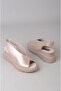 Seç 888853 genuine leather wedge heel sandal (heel: 6cm) mink sim - 6