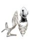 Women's High Heeled Open Back Pointed Toe Stone Embellished Breathable Mesh Evening Dress Shoes 14040 - 4