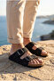 Men's Anatomical Sole Summer Slippers Double Buckle Daily Comfortable Light Sole Sandals - 6