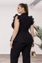 Elite Series Large Size Women's Suit with Tulle and Tie Detail on the Sleeve and Jacket 8230 - 3
