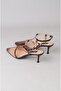 Select 8581 women's heel shoe (heel height: 7 cm) coffee - 4