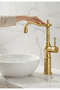 Matte Gold Retro Bowl Sink Fixture Brushed Gold High Model Bathroom Fixture Special Design