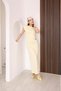 Women's Modal Fabric Midi Dress – Waist Detail with Buckle, Body-Fitting, Stylish and Comfortable for Summer - 5