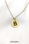Letter B Necklace Gold Color Women's First Name Initial Necklace Stainless Steel Stylish Gift - 2
