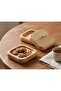 3-Piece Bamboo Snack Bowl Set with Lid, Breakfast Sauce Bowl, Serving Container, Organizer, Natural Wood - 2