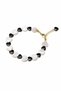 Heart & Hematite Stone Bracelet – Stylish Women's Bracelet with Black and White Heart Detail - 4