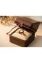Vintage Women's Ring Bronze Authentic Jewelry Pink Quartz Love Stone Round Cut Crown Model Adjustable - 3