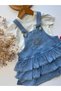 Firfir Skirt with Adjustable Buckle 100% Cotton Stylish Baby Jumpsuit Dress - 3