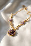 Lotus Flower Princess Violet Necklace with Dangle Premium Design - 2