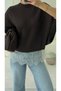 Brown Lace-Detail Tricot Blouse - 4