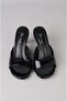 Seç Y268 Heeled Evening Slippers (Heel Height: 7 cm) Black - 3