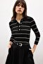 POLO COLLAR STRIPED KNITWEAR SWEATER - 2