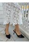 Black Knitted (Leay) Elastic Women's Stiletto - 4