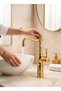 Shiny Gold Retro Bowl Sink Fixture Gold Golden High Model Bathroom Fixture Special Design - 4