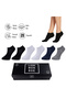 Pure Bamboo Men's Booties Plain Black-White-Navy-Grey Melange Socks Seamless Premium Gift Boxed 6-Piece Prime Bamboo Series L5952Aznb