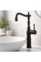 Matte Black Retro Bowl Sink Fixture Dark Black High Model Bathroom Fixture Special Design