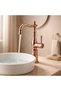 Copper Bronze Retro Dish Basin Fixture Rose Copper High Model Bathroom Fixture Special Design
