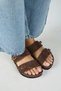 ®   Premium Gabi Genuine Leather Women's Daily Slippers with Double Belt Buckle - 8
