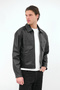Men's Black High Quality Pocket Detail Modern Cut Stylish Leather Jacket - 6