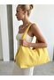 Yellow Fabric Tote Bag - Large Size - Waterproof Fabric - Women's Hand and Shoulder Bag