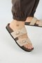 ®   Premium Gabi Genuine Leather Women's Daily Slippers with Double Belt Buckle - 3
